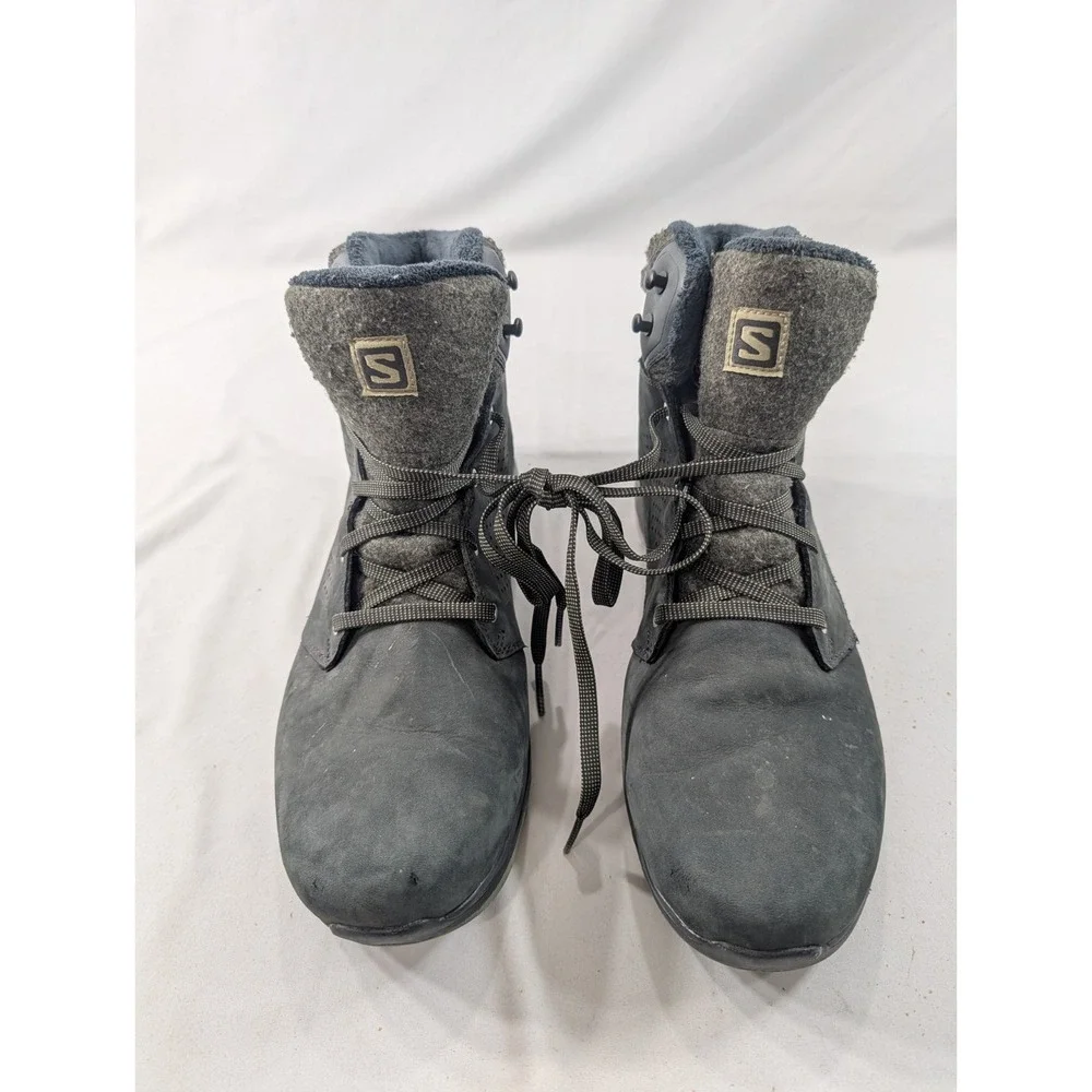 Salomon Utility CS WP Winter Boots Gray Winter Contagrip Waterproof Mens US 14